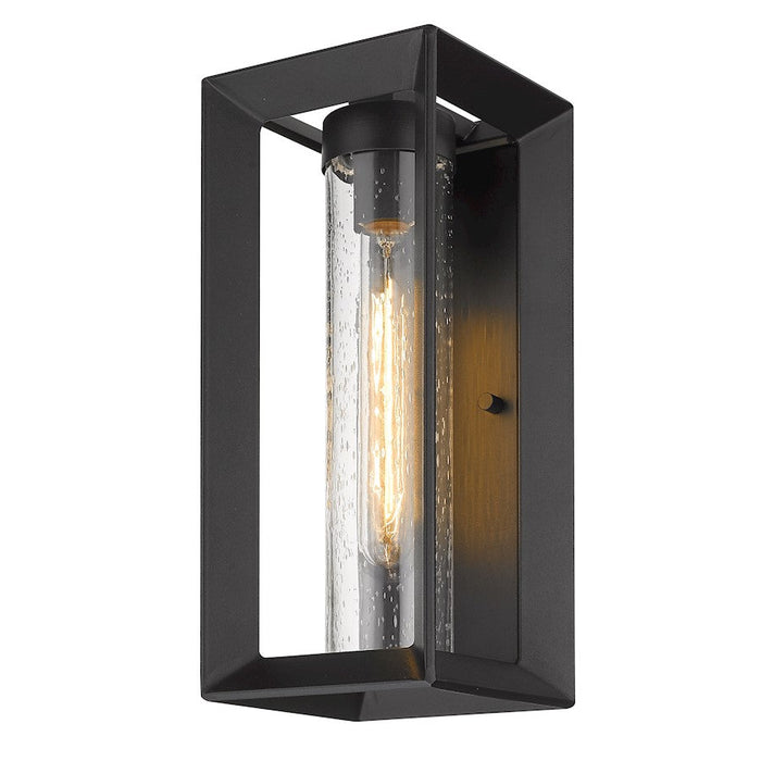 Golden Lighting Smyth 1 Light Outdoor Medium Sconce, Black