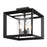 Golden Lighting Smyth 3 Light 12" Semi-Flush, Black/Clear - 2073-SF12BLK-CLR