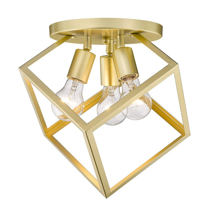 Golden Lighting Cassio 3 Light Semi-Flush Mount, Olympic Gold - 2086-3SFOG