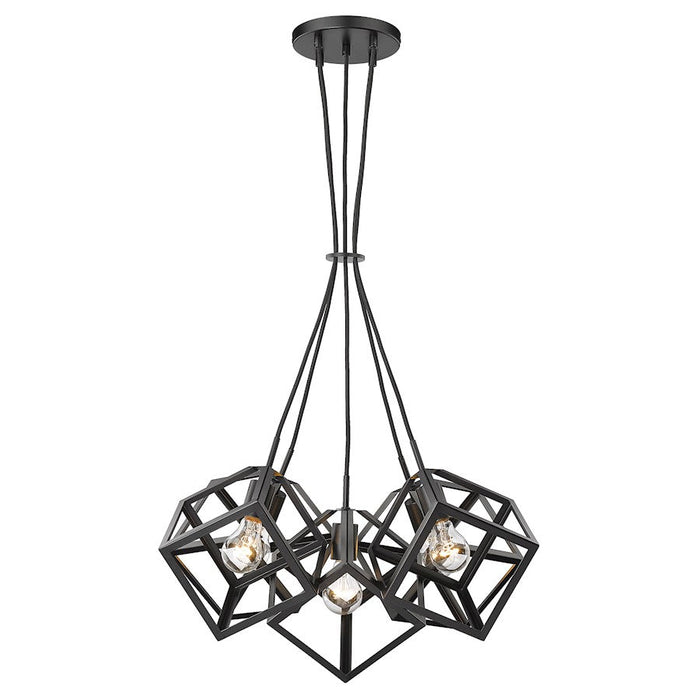 Golden Lighting Cassio 5 Light Pendant, Matte Black