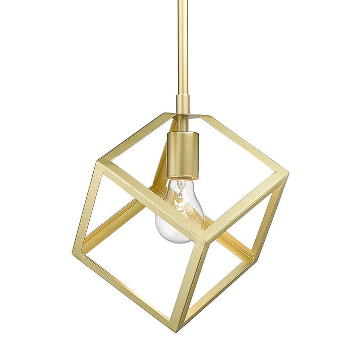 Golden Lighting Cassio 1 Light Mini Pendant, Olympic Gold - 2086-M1LOG