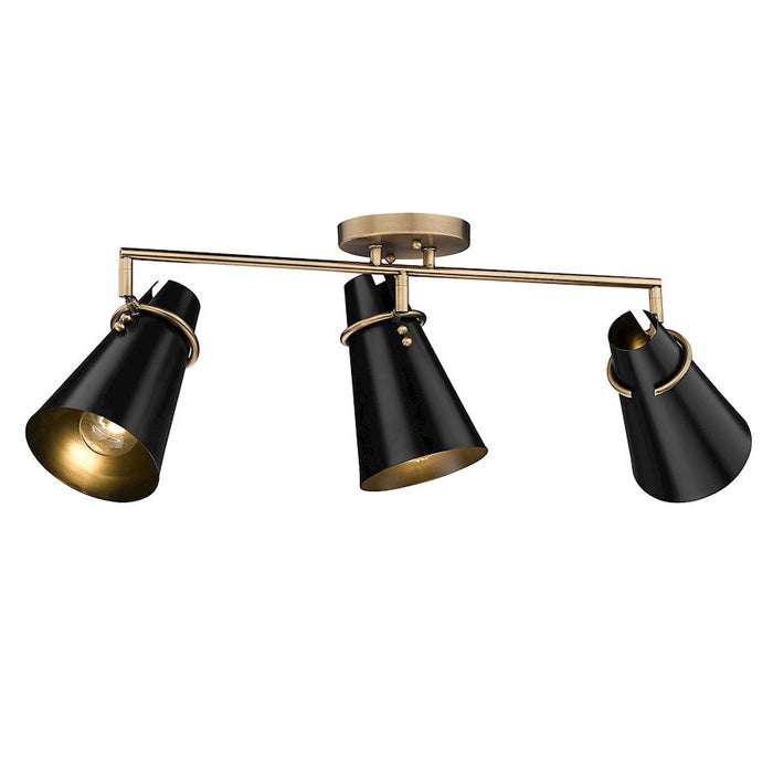 Golden Lighting Reeva Semi Flush Mount, Brass