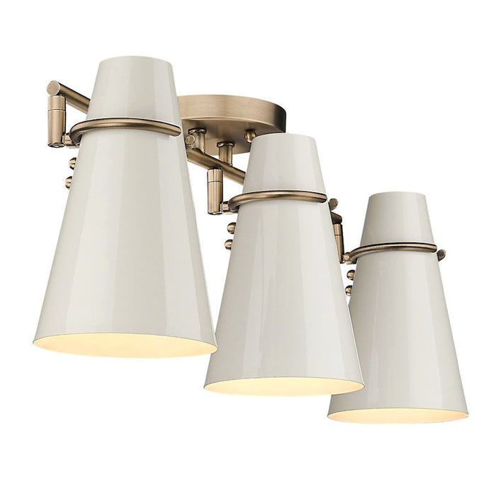 Golden Lighting Reeva Semi Flush Mount, Brass