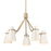 Golden Lighting Reeva 5 Light Chandelier, Modern Brass