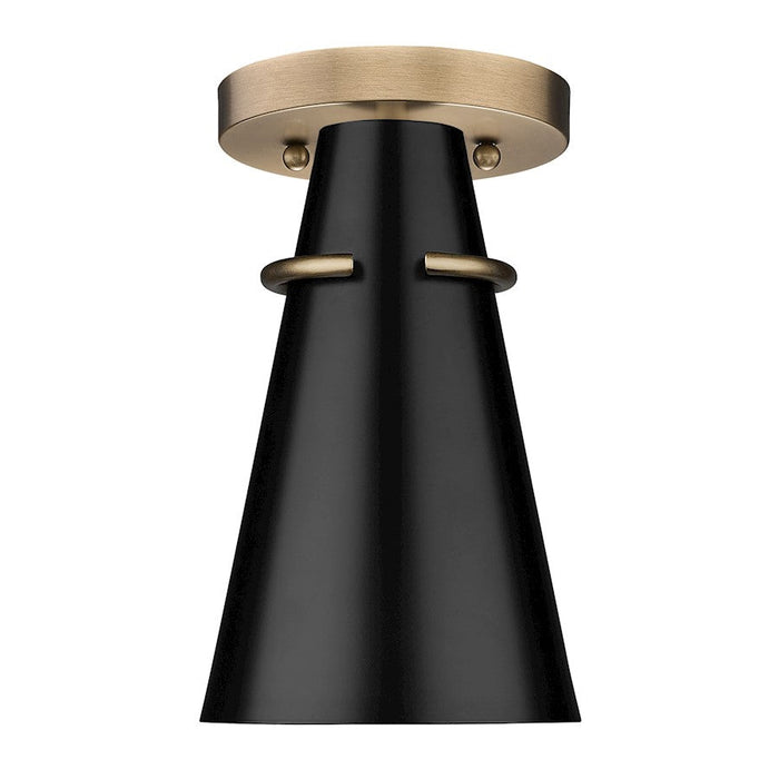 Golden Lighting Reeva Semi Flush Mount, Brass