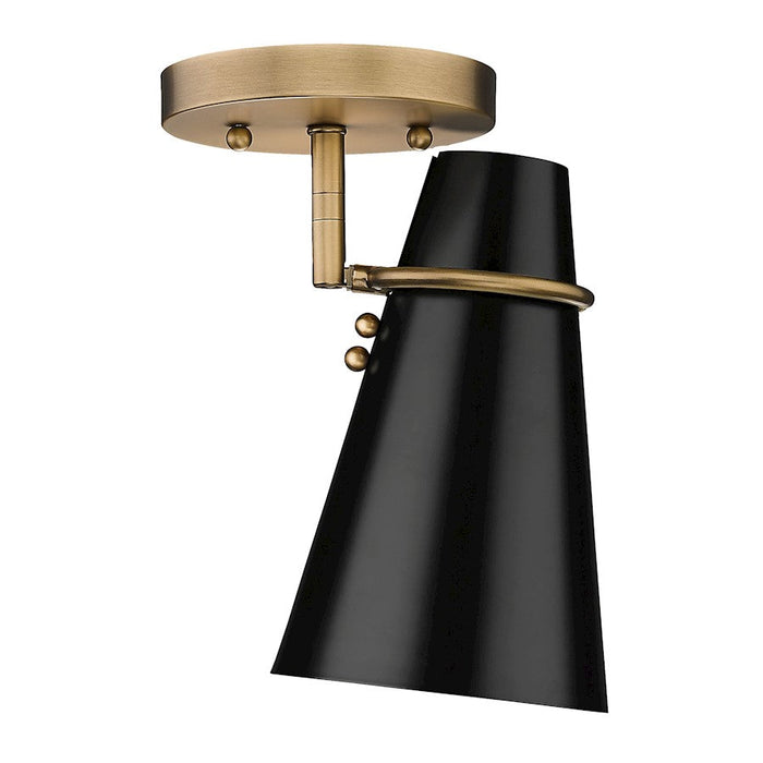 Golden Lighting Reeva Semi Flush Mount, Brass