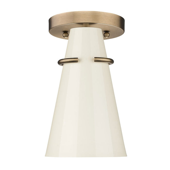 Golden Lighting Reeva Semi Flush Mount, Brass