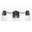 Golden Lighting Ryker 3 Light Bath Vanity, Black/Clear