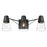 Golden Lighting Ryker 3 Light Bath Vanity, Black/Clear