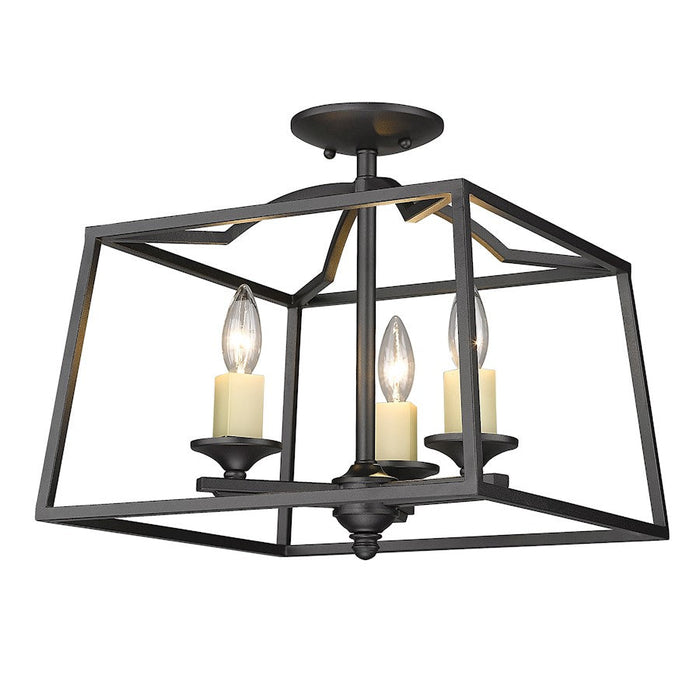 Golden Lighting Athena 3-Light Semi Flush Mount