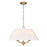 Golden Lighting Coretta 4 Light Pendant, Brass/Ivory Linen - 3078-4PMBS-IL