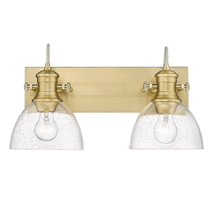 Golden Lighting Hines 2 Light Bath Vanity, Bronze/Seeded