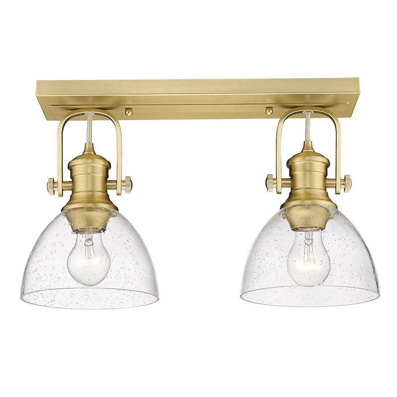 Golden Lighting Hines 2 Light Bath Vanity, Bronze/Seeded