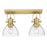 Golden Lighting Hines 2 Light Bath Vanity, Bronze/Seeded