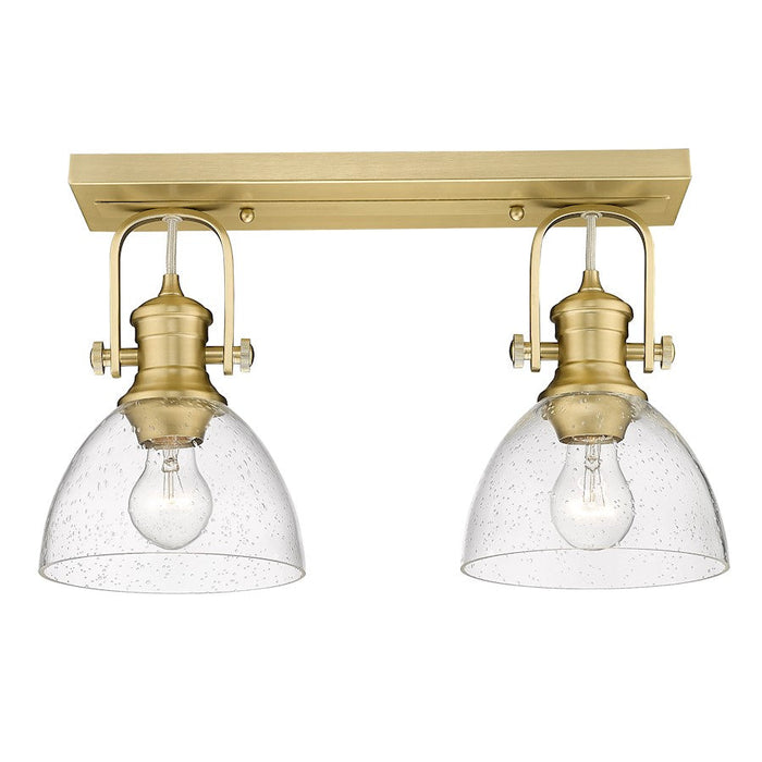 Golden Lighting Hines 2 Light Bath Vanity, Bronze/Seeded