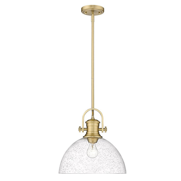 Golden Lighting Hines 1 Light Large Pendant, Bronze/Seeded