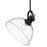 Golden Lighting Hines 1-Light Pendant, Matte Black/Clear Glass