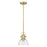Golden Lighting Hines 1 Light Mini Pendant, Bronze/Seeded