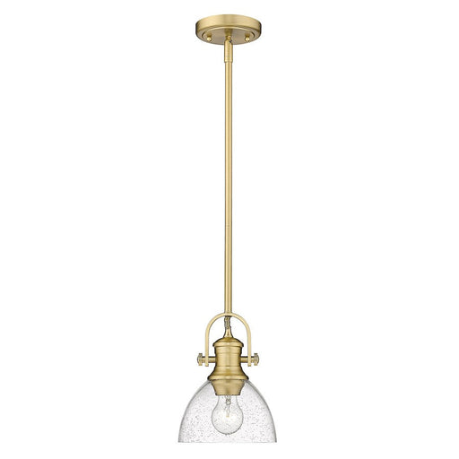 Golden Lighting Hines 1 Light Mini Pendant, Bronze/Seeded