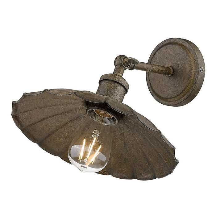 Golden Lighting Clemence 1-Light Wall Sconce, Dark Rust