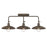 Golden Lighting Clemence 3 Light Bath Vanity, Dark Rust