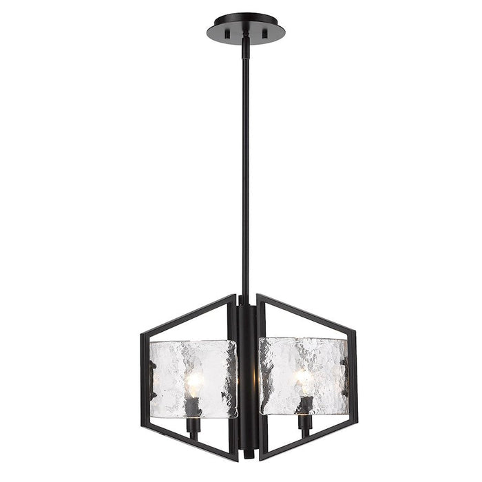 Golden Lighting Varsha 3 Light Pendant, Matte Black