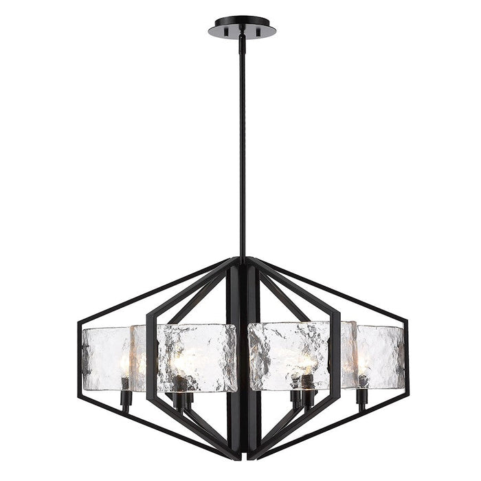 Golden Lighting Varsha 6 Light Chandelier, Matte Black