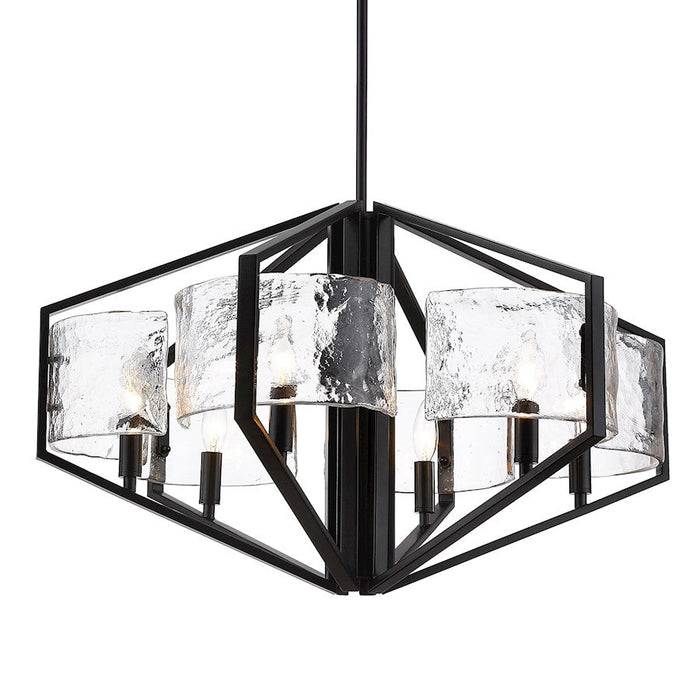 Golden Lighting Varsha 6 Light Chandelier, Matte Black