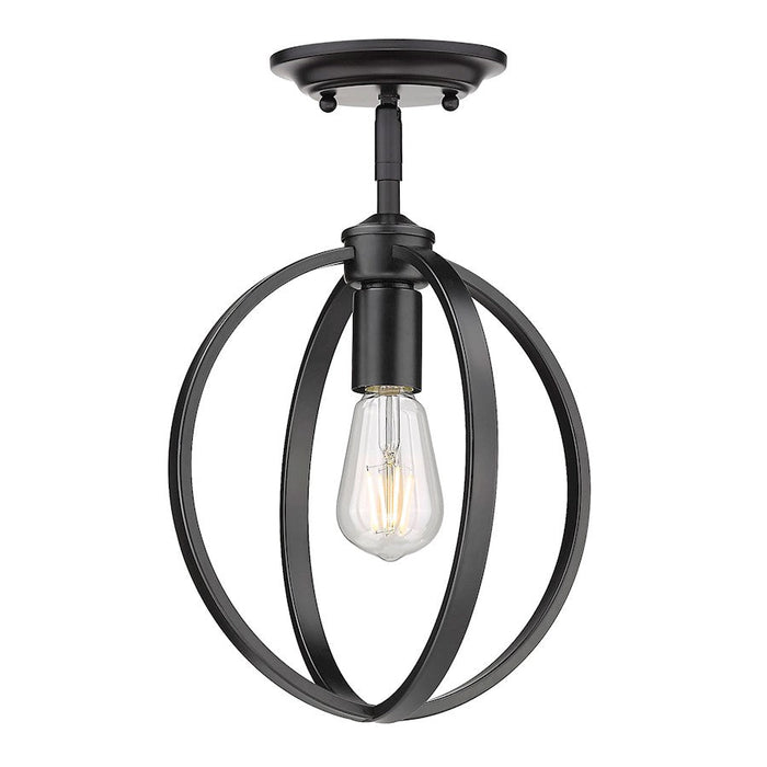 Golden Lighting Colson 1 Light Semi-Flush/Pendant, Matte Black - 3167-1SFBLK