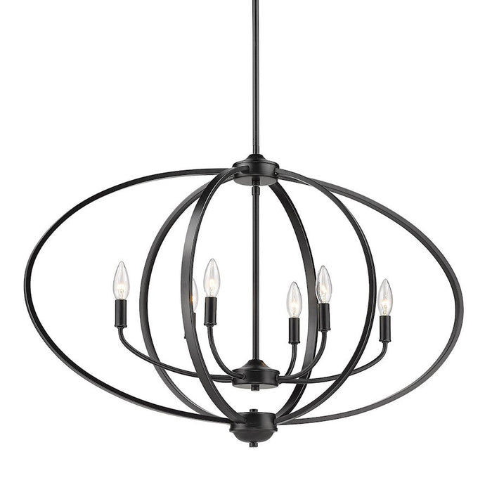 Golden Lighting Colson 6 Light Linear Pendant, Matte Black - 3167-LPBLK