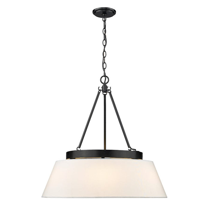 Golden Lighting Penn 6 Light Chandelier, Black/Modern White