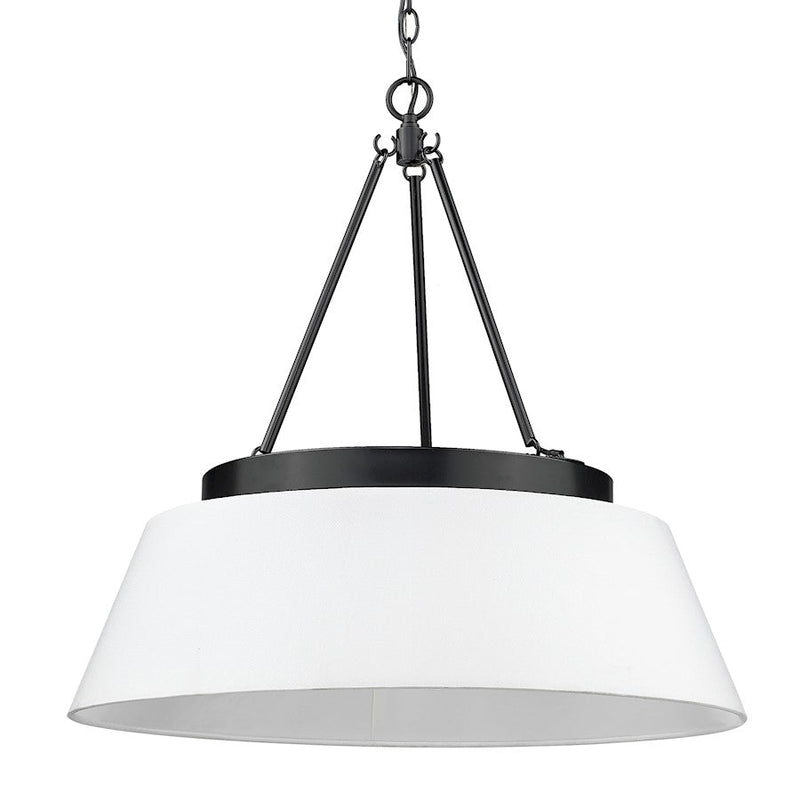 Golden Lighting Penn 6 Light Chandelier, Black/Modern White