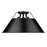 Golden Lighting Orwell BLK 3 Light Flush Mount, Black/Black