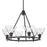 Golden Lighting Orwell 6-Light Chandelier, Black/Clear Glass