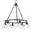 Golden Lighting Orwell 6-Light Chandelier, Black/Clear Glass