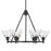 Golden Lighting Orwell 6-Light Chandelier, Black/Clear Glass