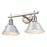 Golden Lighting Orwell 2-Light Vanity Light, Pewter/Dusky Blue