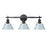 Golden Lighting Orwell BLK 3 Light Bath Vanity, Black/Seafoam - 3306-BA3BLK-SF