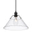 Golden Lighting Orwell BLK 1 Light Large Pendant, Black/Clear