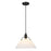 Golden Lighting Orwell 1-Light Pendant, Matte Black/Opal Glass - 3306-LBLK-OP