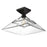 Golden Lighting Kepler 1 Light Semi Flush Mount, Black/Water