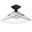 Golden Lighting Kepler 1 Light Semi Flush Mount, Black/Water