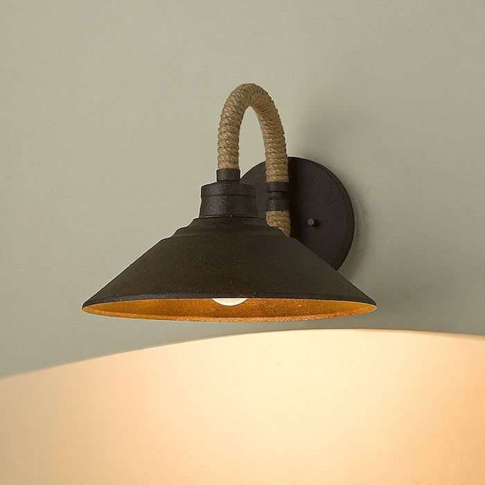 Golden Lighting Journey 1 Light Wall Sconce, Dark Rust