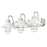 Golden Lighting Lana 3 Light Bath Vanity, Pewter/White Shade - 3320-BA3PW-WHT