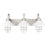 Golden Lighting Lana 3 Light Bath Vanity, Pewter/White Shade