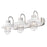 Golden Lighting Lana 3 Light Bath Vanity, Pewter/White Shade