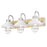 Golden Lighting Fraser 3 Light Bath Vanity, Pewter/White Shade - 3321-BA3PW-WHT