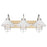 Golden Lighting Fraser 3 Light Bath Vanity, Pewter/White Shade