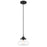 Golden Lighting Nash 1 Light Small Pendant, Matte Black/Clear