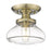 Golden Lighting Nash 1 Light Semi-Flush, Aged Brass/Clear - 3419-SFAB-CLR